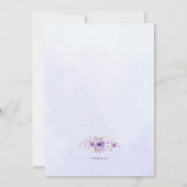 Invitation Fleur de Lavande (Dos)