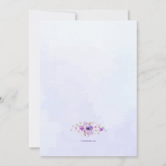 Invitation Fleur de Lavande (Dos)
