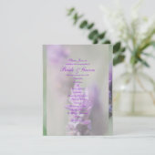 Invitation Fleur de lavande violette mariage | Personnaliser (Debout devant)