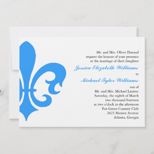Invitation Fleur de Lis (Devant)