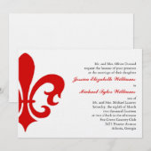 Invitation Fleur de Lis (Devant / Derrière)