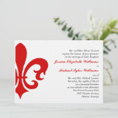 Invitation Fleur de Lis (Debout devant)