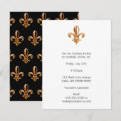 Invitation Fleur de Lis (Devant / Derrière)