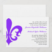 Invitation Fleur de Lis (Devant / Derrière)