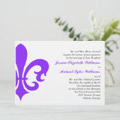Invitation Fleur de Lis (Debout devant)