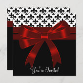 Invitation Fleur de Lis (Devant / Derrière)