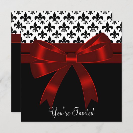 Invitation Fleur de Lis (Devant / Derrière)