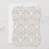 Invitation Fleur de Lis Art Déco Royal (Dos)