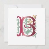 Invitation Fleur de lis B Monogramme (Devant)