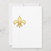 Invitation Fleur de Lis Balloon Bébé ou Fête des mariées par  (Dos)