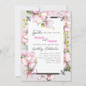 Invitation Fleur de lis / Cherry Blossom Wedding Invite (Devant)
