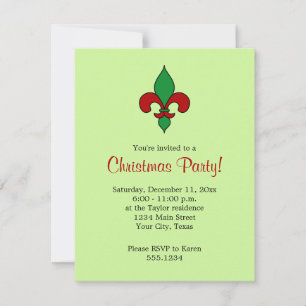 Invitation Fleur de Lis Christmas