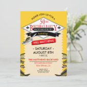 Invitation Fleur de Lis Cuillère de Poisson Fry 50e anniversa (Debout devant)