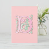 Invitation Fleur de lis D Monogramme (Debout devant)