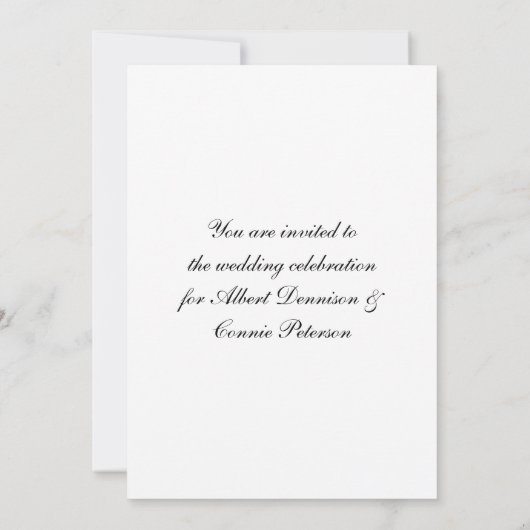 Invitation Fleur de lis D Monogramme (Dos)