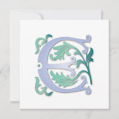 Invitation Fleur de lis E Monogramme (Devant)