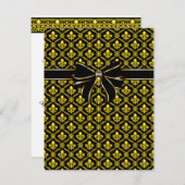 Invitation Fleur de Lis Élégante (Devant / Derrière)