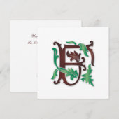 Invitation Fleur de lis F Monogramme (Devant / Derrière)