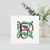 Invitation Fleur de lis F Monogramme (Debout devant)