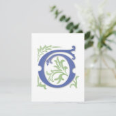Invitation Fleur de lis G Monogramme (Debout devant)