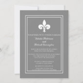 Invitation Fleur de Lis gris (Devant)