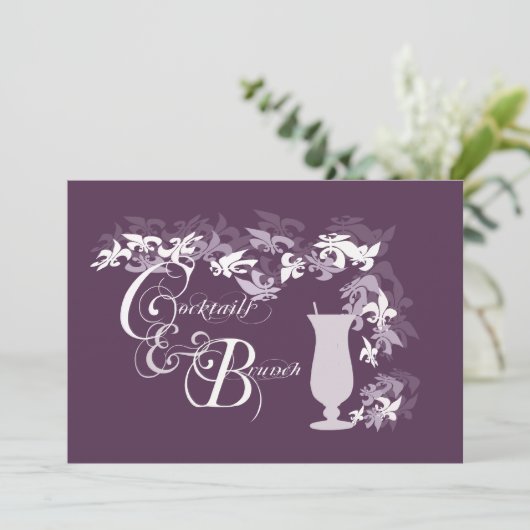 Invitation Fleur de Lis Hurricane Cocktails et Brunch (Debout devant)