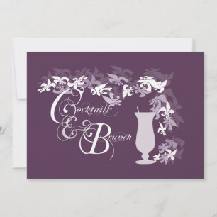 Invitation Fleur de Lis Hurricane Cocktails et Brunch