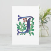 Invitation Fleur de lis J Monogramme (Debout devant)