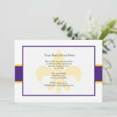 Invitation Fleur de Lis Jaune violet (Debout devant)
