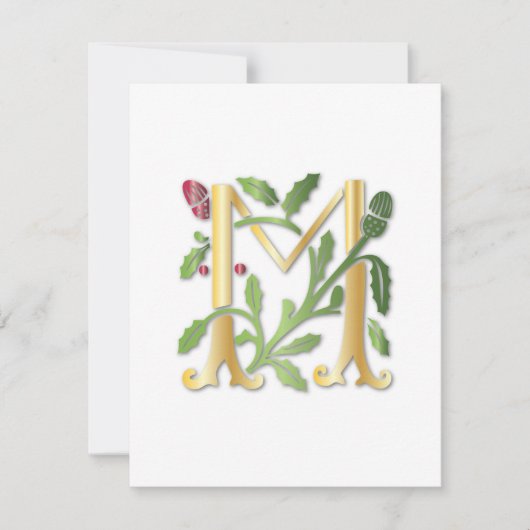 Invitation Fleur-de-lis M Monogramme (Devant)