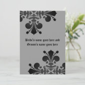 Invitation Fleur de lis mariage médiéval (Debout devant)