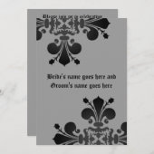 Invitation Fleur de lis mariage médiéval (Devant / Derrière)