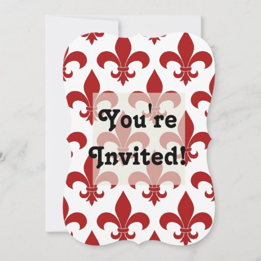 Invitation Fleur de lis Motif Classic (Devant)