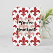 Invitation Fleur de lis Motif Classic (Debout devant)