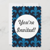 Invitation Fleur de lis Motif Classic (Devant)