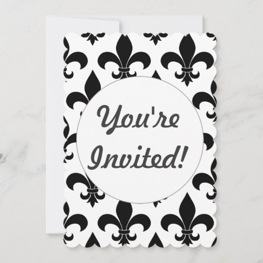 Invitation Fleur de lis Motif Classic (Devant)