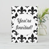 Invitation Fleur de lis Motif Classic (Debout devant)