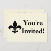 Invitation Fleur de lis Motif Classic (Devant / Derrière)