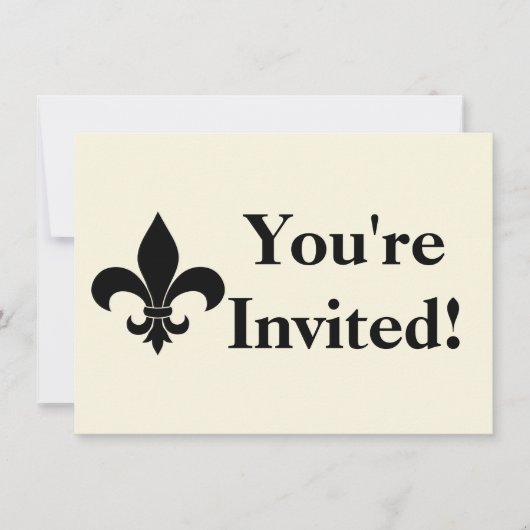 Invitation Fleur de lis Motif Classic (Devant)