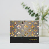 Invitation Fleur de Lis noire + or de PixDezines (Debout devant)