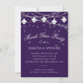 Invitation Fleur de Lis | Purple Moody Mardi Gras (Devant)