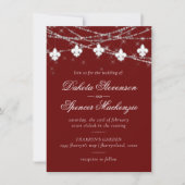 Invitation Fleur de Lis Rouge foncé | Mariage criminel (Devant)