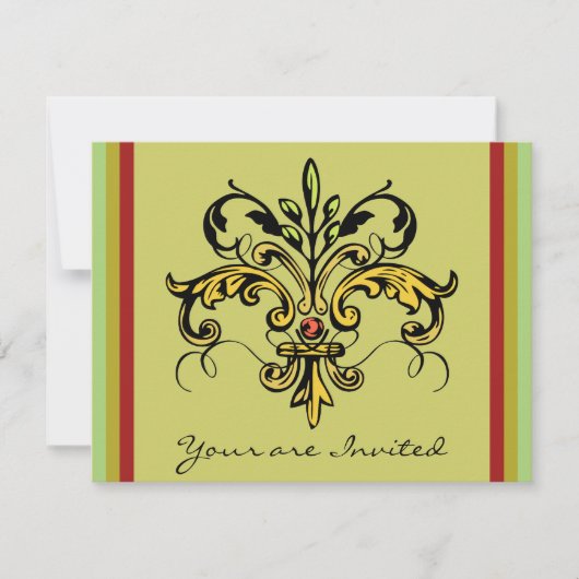 Invitation Fleur de lis Xmas (Devant)