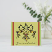 Invitation Fleur de lis Xmas (Debout devant)