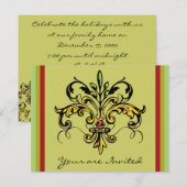 Invitation Fleur de lis Xmas (Devant / Derrière)