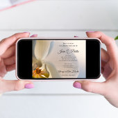 Invitation Fleur de l'orchidée blanche Célébration de la vie 