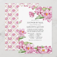 Fleur de lotus aquarelle Indian Shower par la post