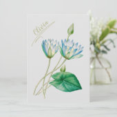 Invitation Fleur de lotus égyptienne vintage (Debout devant)