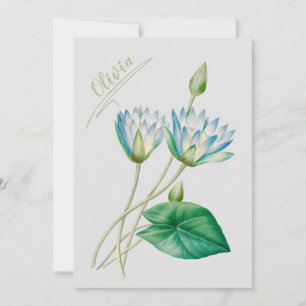 Invitation Fleur de lotus égyptienne vintage