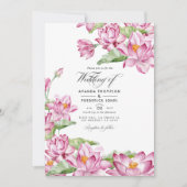 Invitation Fleur de Lotus Mariage Indien (Devant)